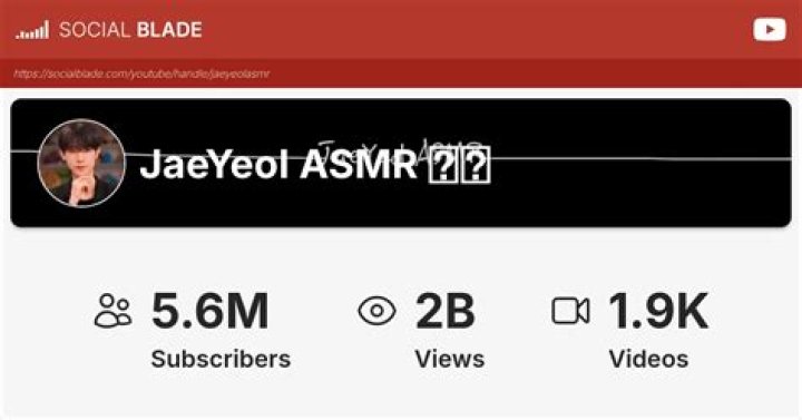 JaeYeol ASMR 재열 video statistics