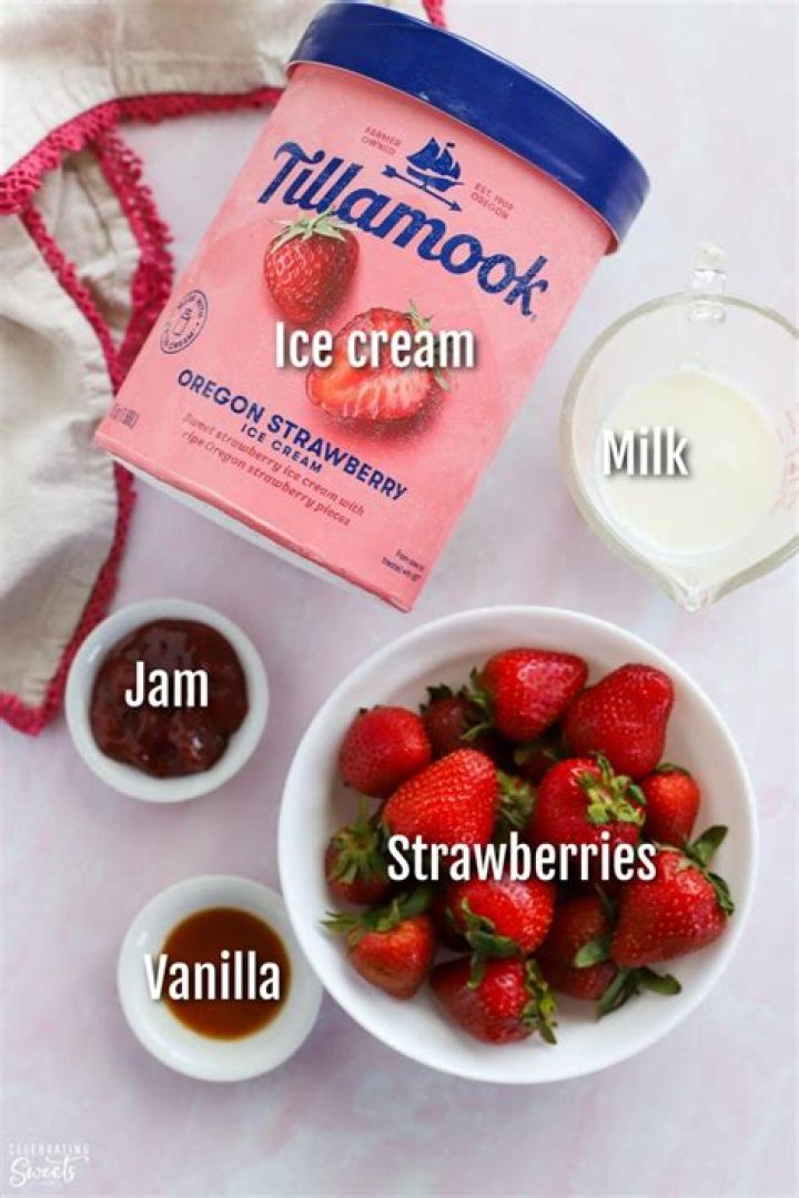 Strawberry Milkshake (secret ingredient) - Celebrating Sweets